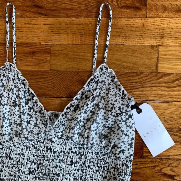 Leith Nordstrom Asymmetrical Midi Dress Floral S - Picture 5 of 9